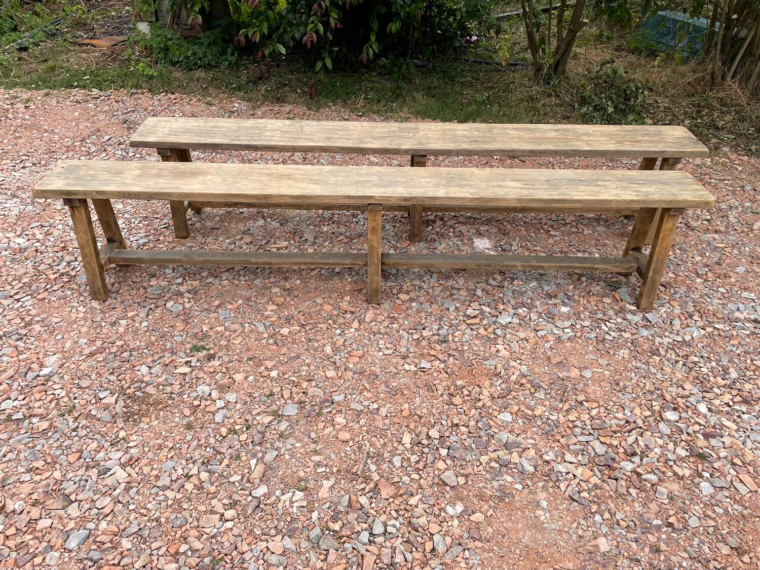 Oak benches