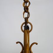 Ancienne suspension en rotin et cannage. Vintage années 60 70