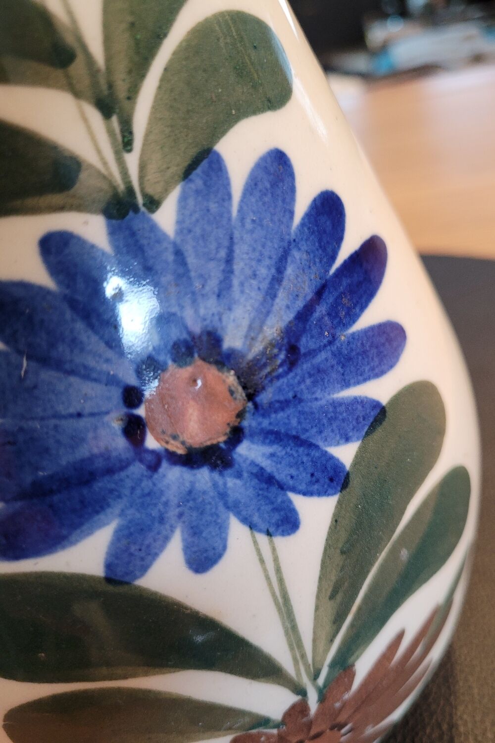 Vintage hand-painted ceramic vase