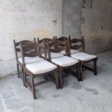 Ensemble de 6 chaises en bois
