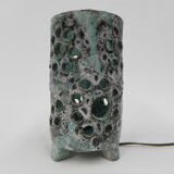 Vintage table lamp, lava ceramic