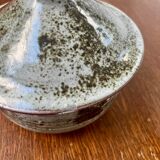 Signed glazed stoneware pot