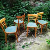 Series of four Baumann bistro chairs