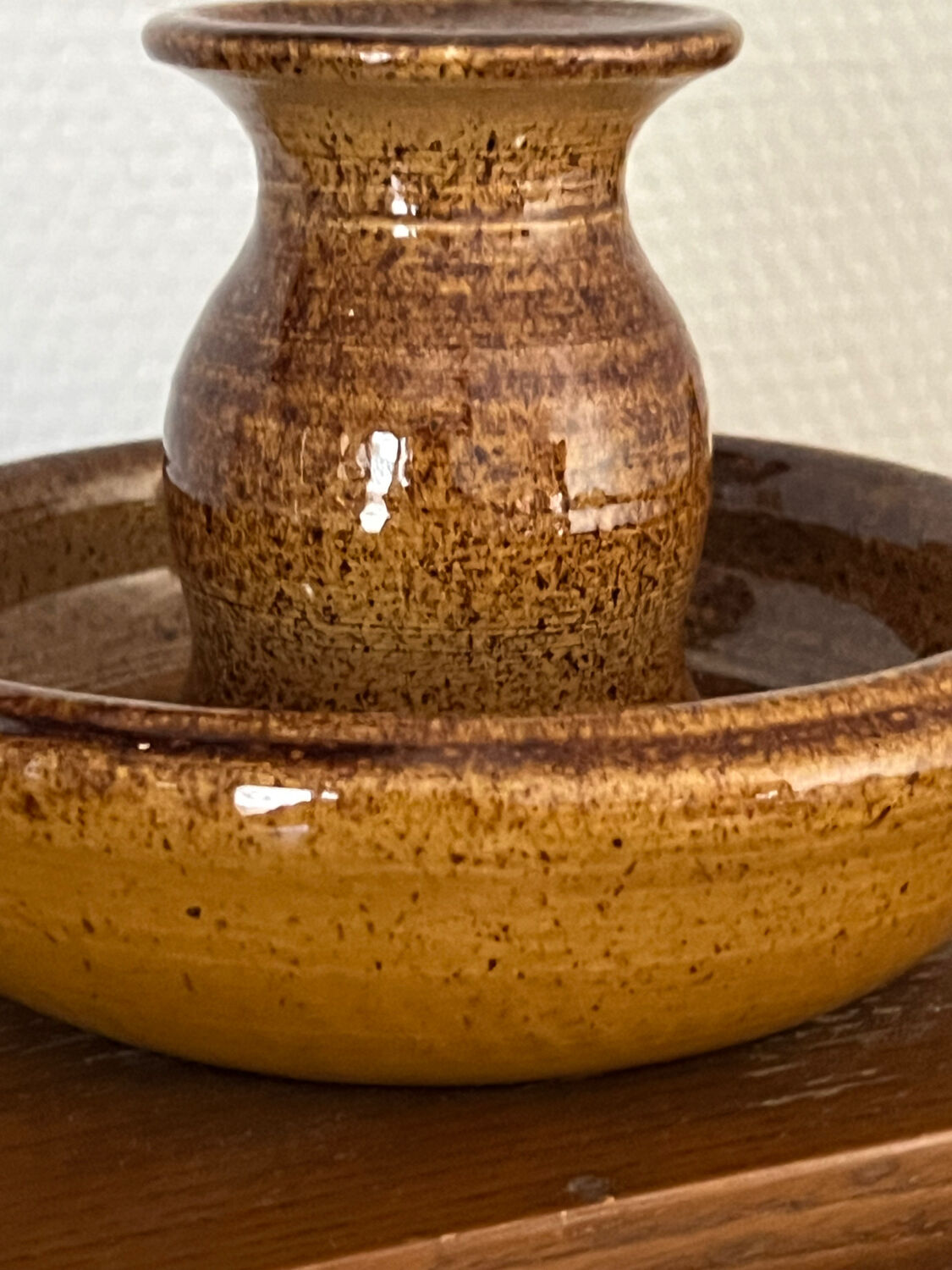 Vintage signed candle holder