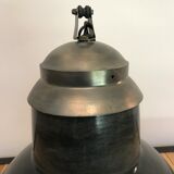 Large metal enamelled sheet metal workshop suspension lamp