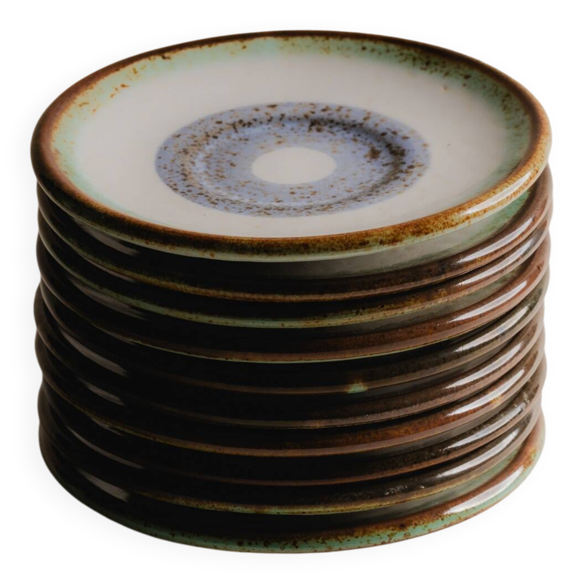 Set de 10 assiettes céramique, Vallauris, 1960s