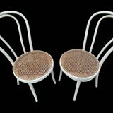 1920s caned bistro chairs