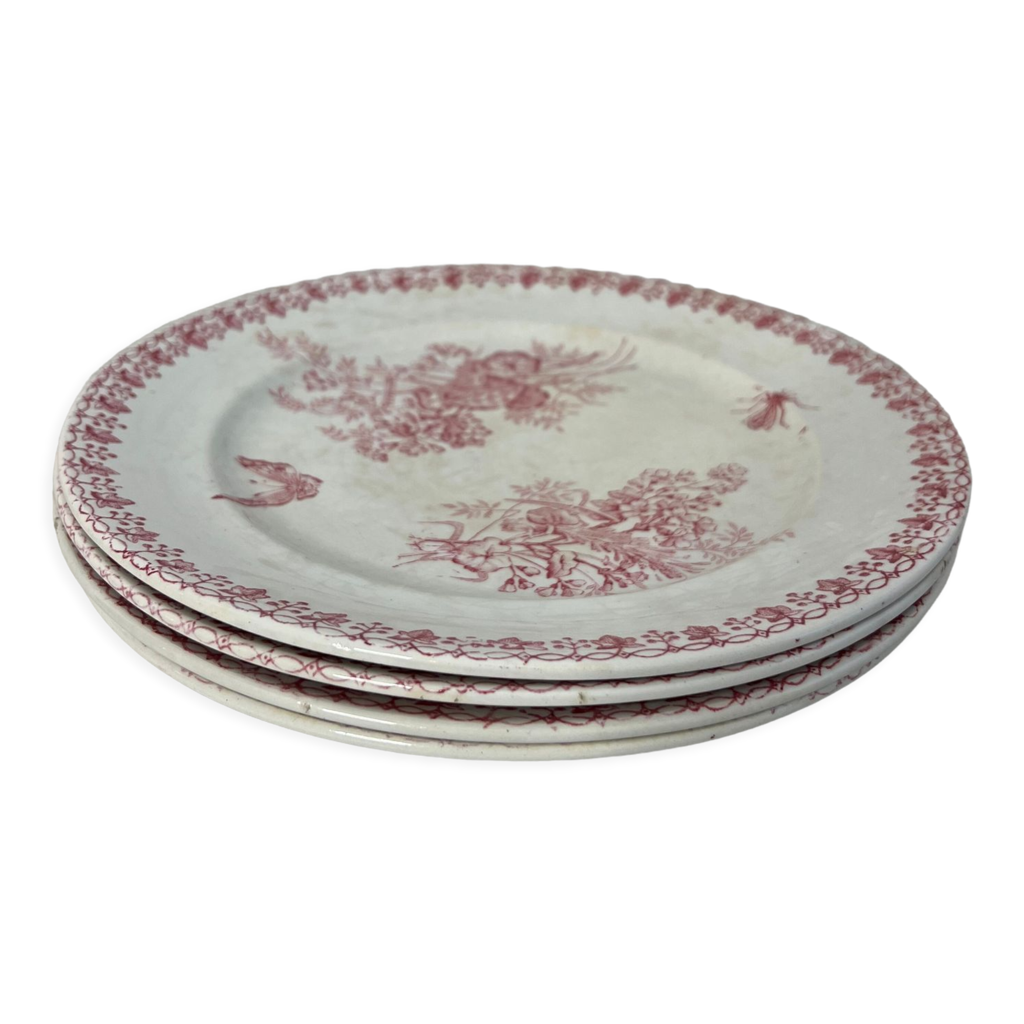 Lot de 4 assiettes plates Onnaing Moisson