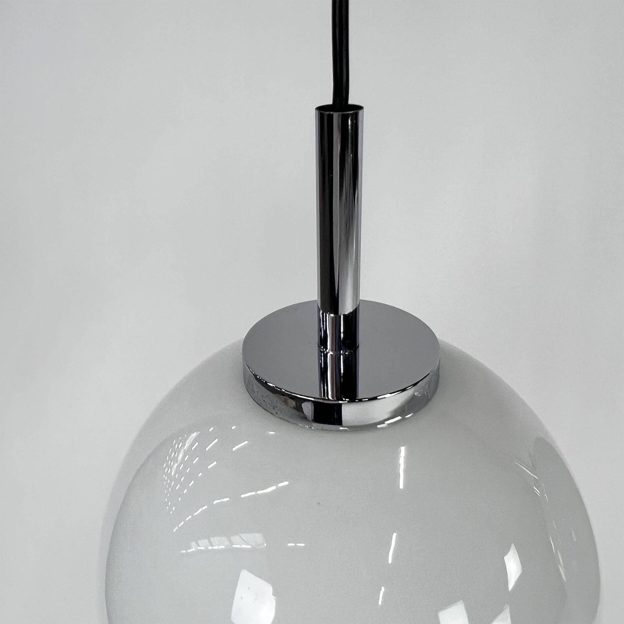 Set of 2 Mid Century Hanging Bol Lamps by Glashutte Limburg, 1970s