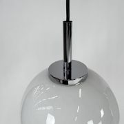 Set of 2 Mid Century Hanging Bol Lamps by Glashutte Limburg, 1970s