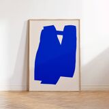 Abstract blue giclee print, 50x70cm