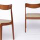 Lot de 4 chaises danoises en teck – Chaises de salle à manger modernes du milieu du siècle des années 1960, rétro