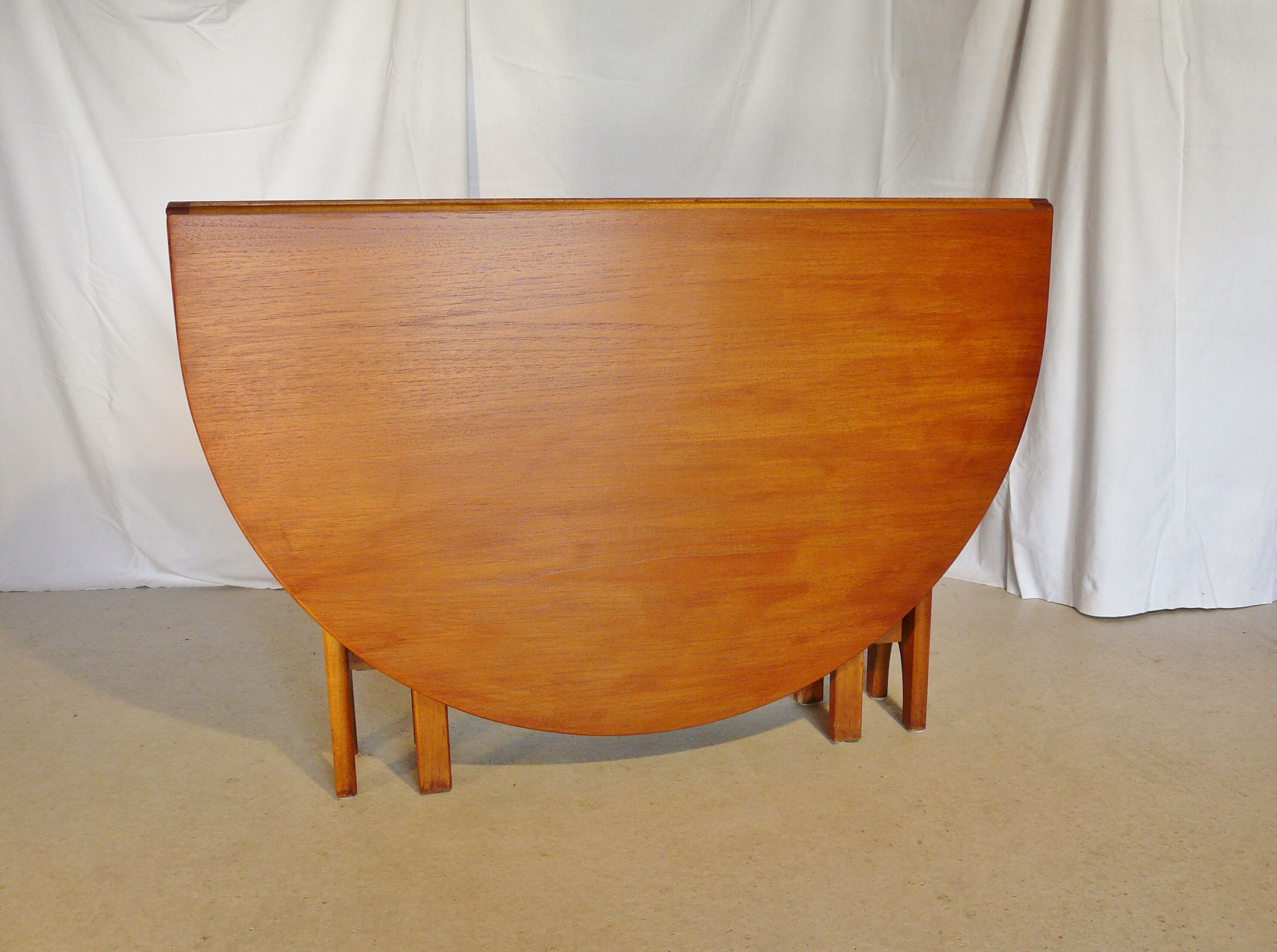 Scandinavian folding table in Jentic blond teak