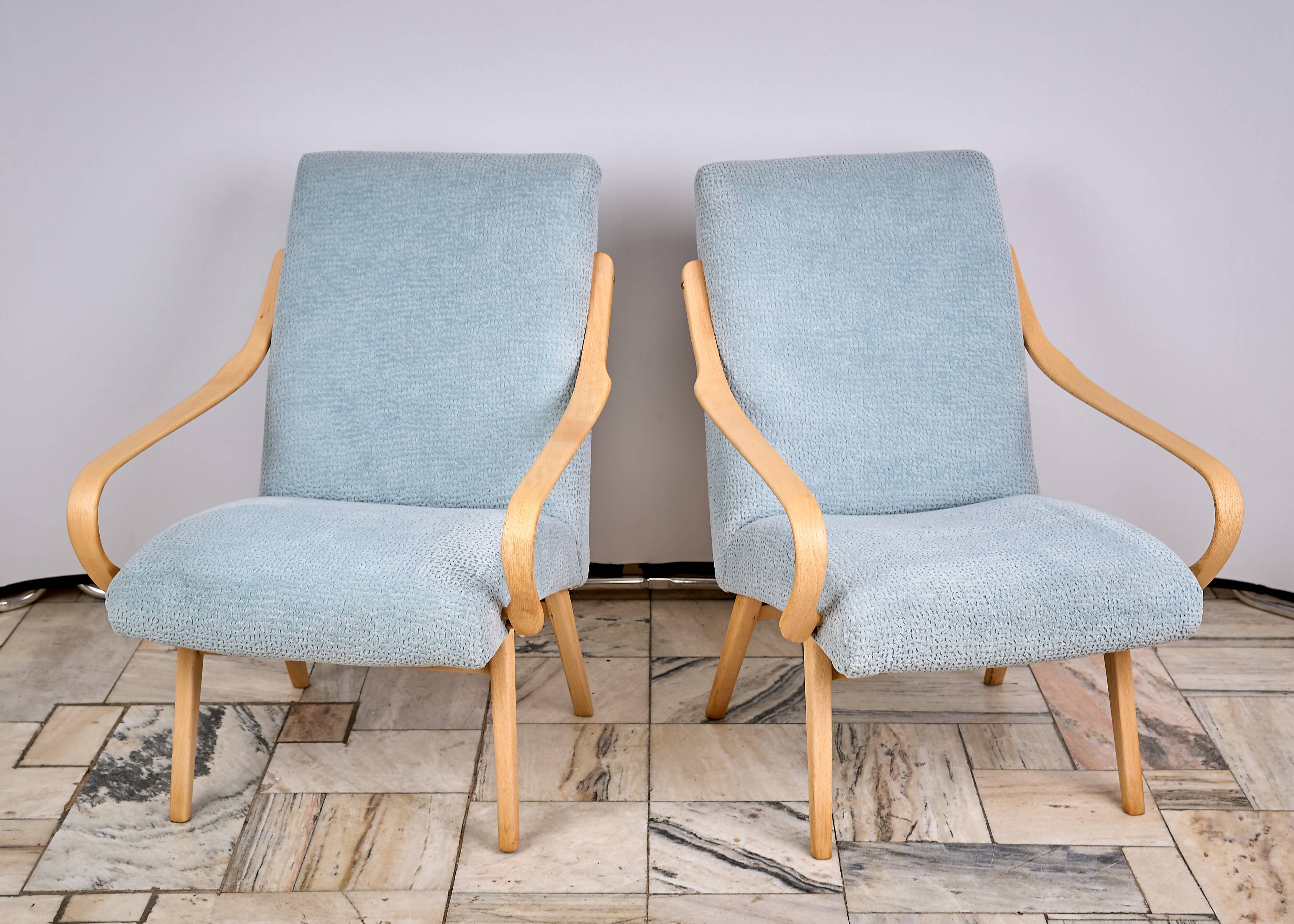 Pair of TON armchairs designed by Jaroslav Smidek, Czechoslovakia, 1960s