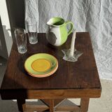 90s white and green ceramic carafe H17 D11