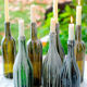 Vintage bottle in moulded glass