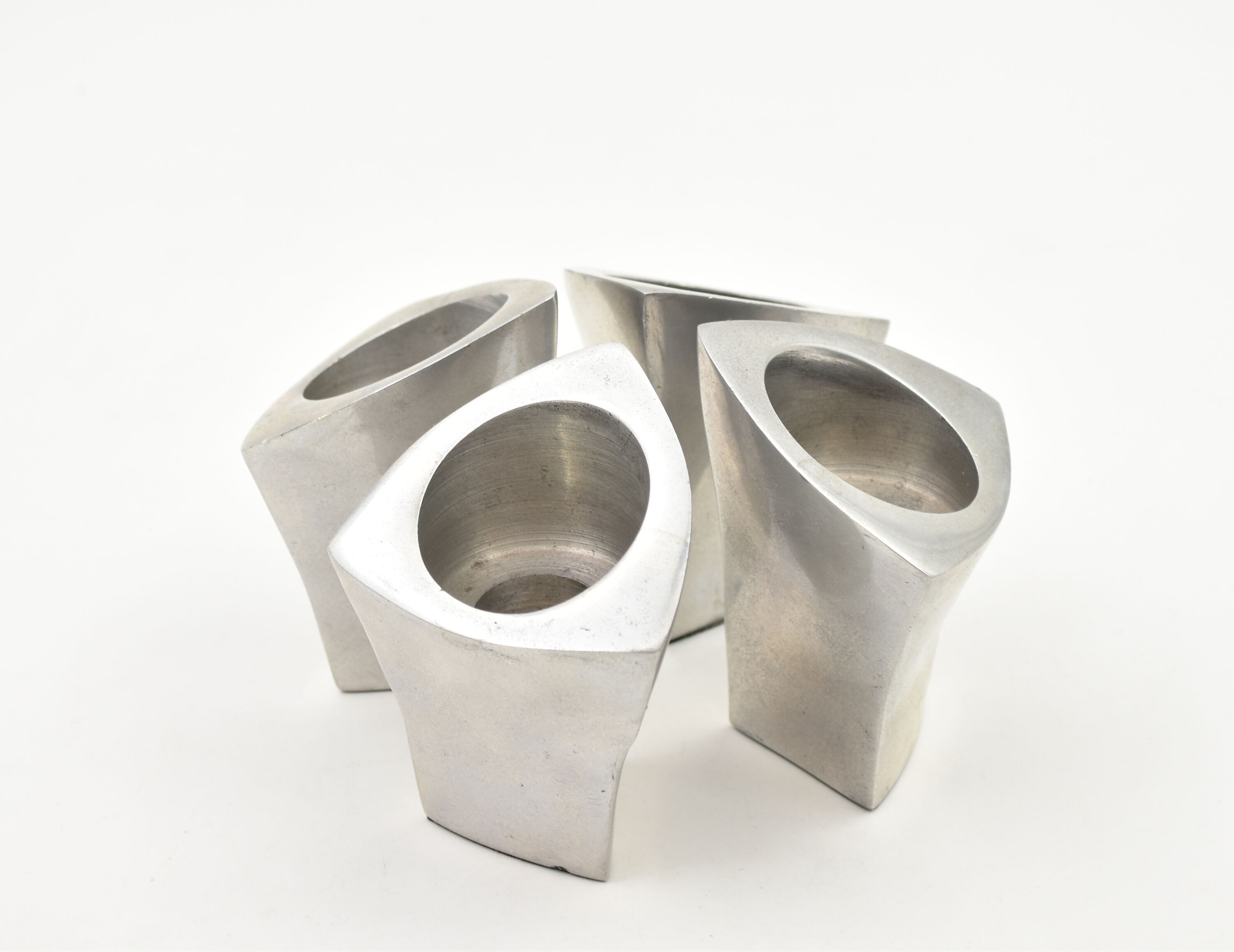Aluminium design candle holders