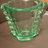 Art Deco vase in emerald green crystal – Daum Nancy France – Circa 1930