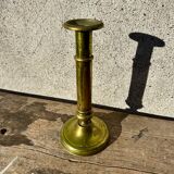 Antique brass candlestick, vintage candle holder