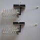Pair of iron, chromed metal and glass years 50 / 60