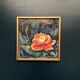 Original Swedish Oil on Canvas – “Yellow Rose” by B. Högsk – Signed – Vintage & Framed – 33 × 33 cm (13" × 13")