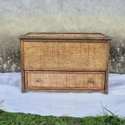 Vintage wicker chest of drawers furniture