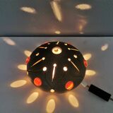 Small ceramic wall lamp (can also be used as a table lamp) space age style. Danish 1970s