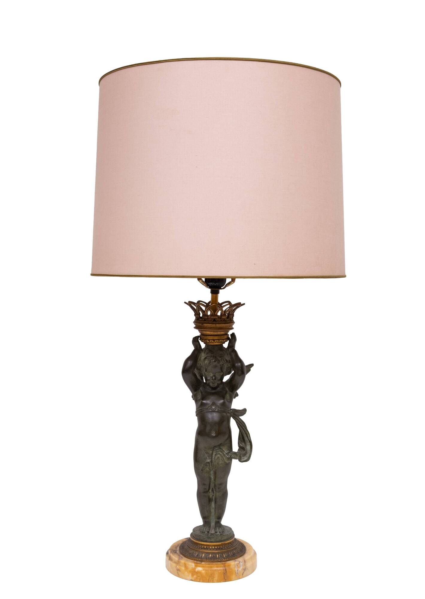 Stunning Empire Bronze Cherub Table lamp 1890s France