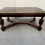 Renaissance style table in oak, 20th century