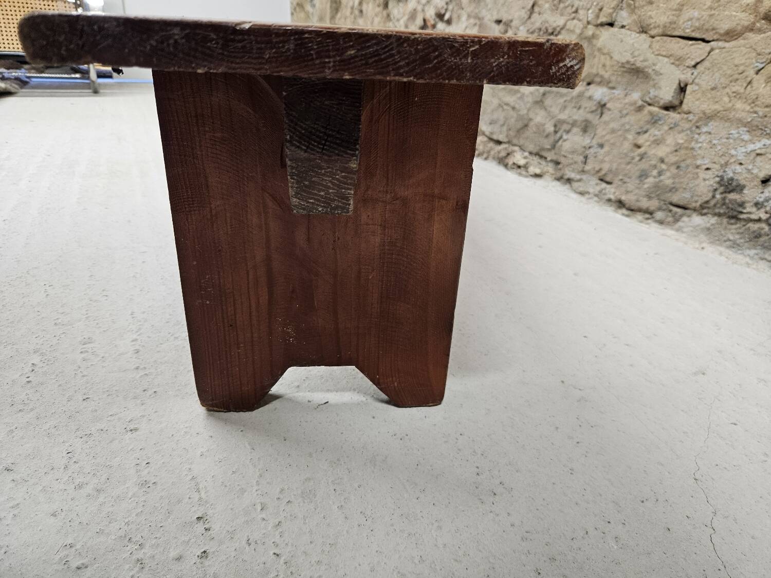 solid pine bench nursery school 1970 vintage