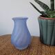 Small blue granite bulb vase