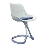 Set of 4 chairs by Michel Charron, organic design, 1970s