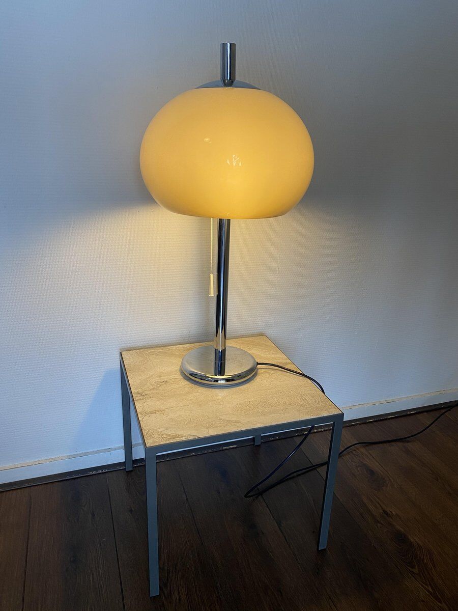 Guzzini Italy 1960s chrome-plated desk lamp