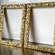Pair of antique art nouveau gilded wooden  frames