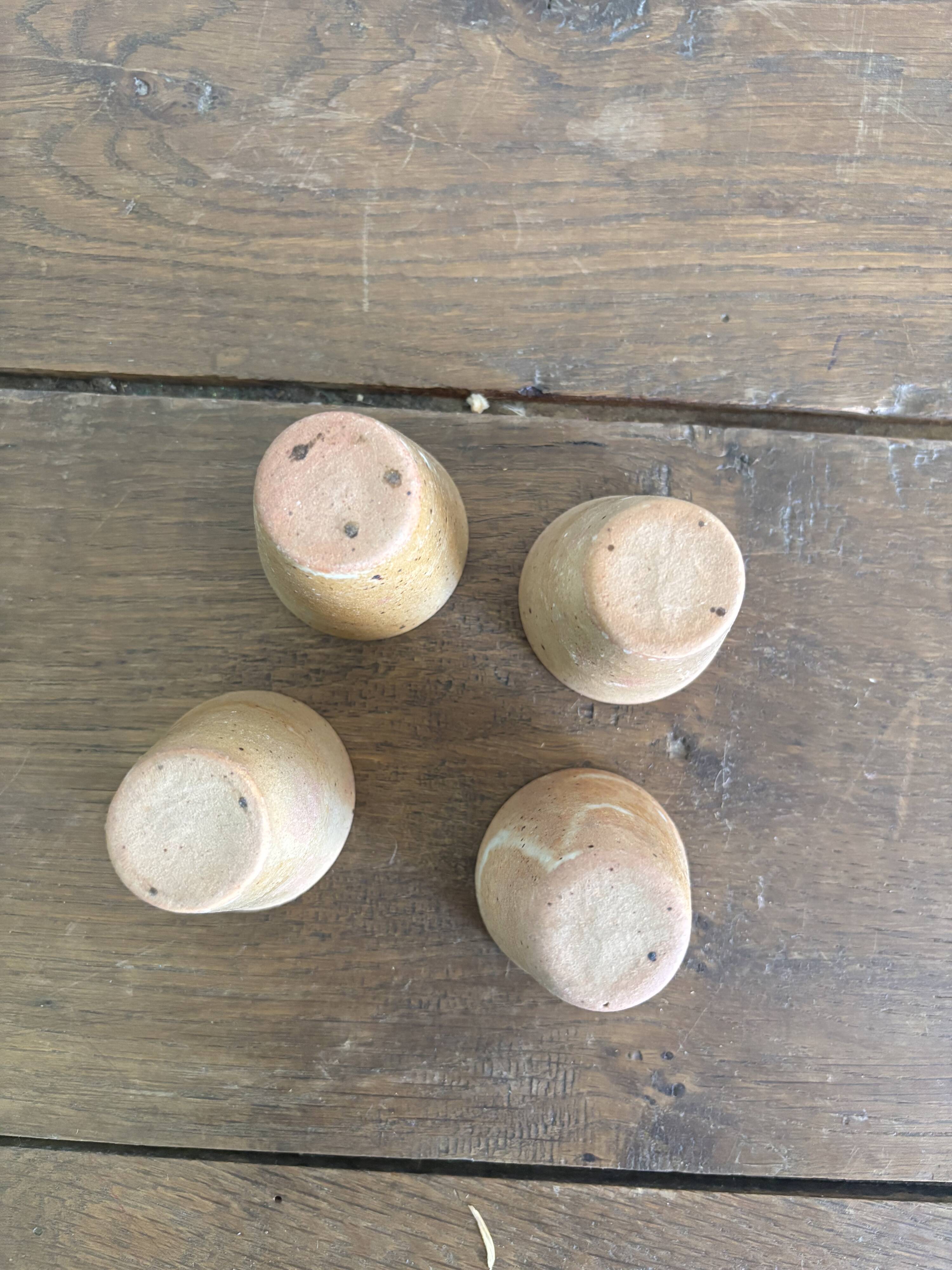 Vintage french stoneware ceramics set – mineral earth