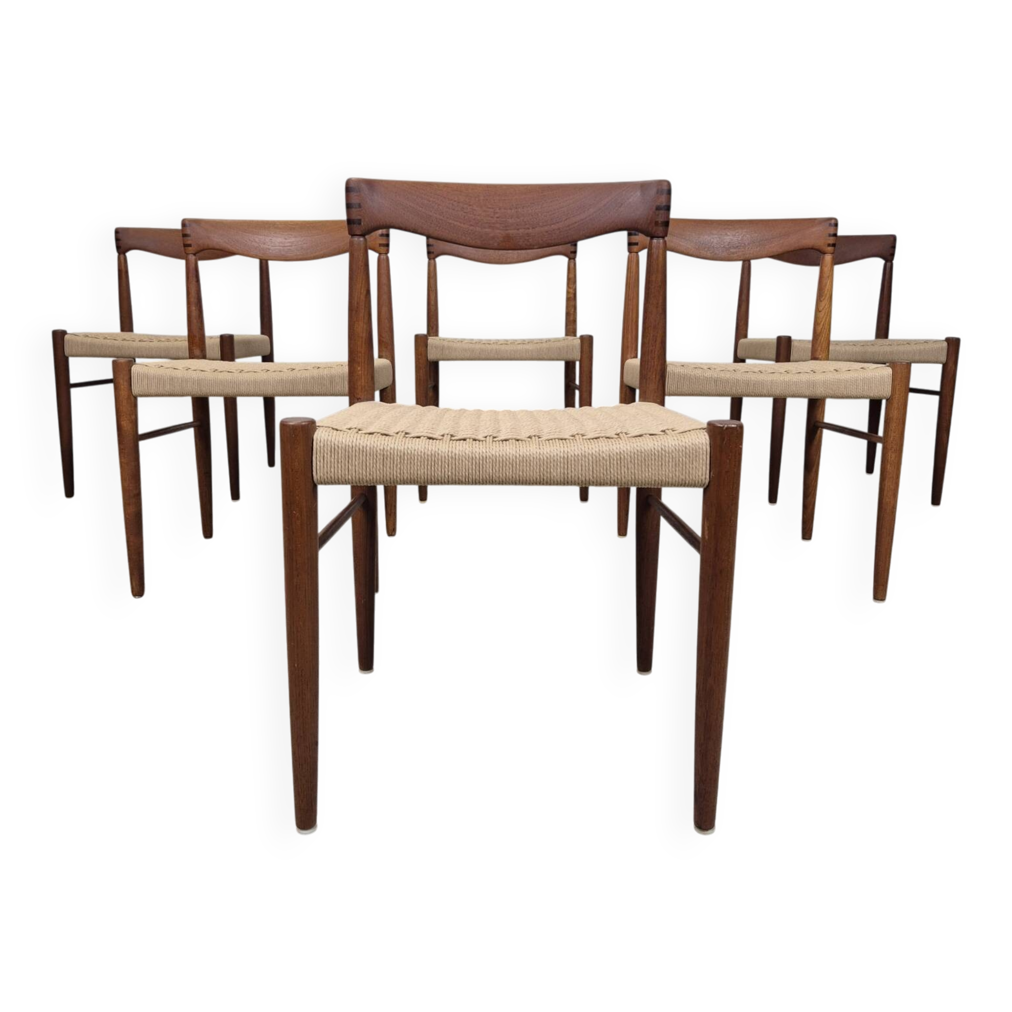 Price for 2 chairs! H.W. Klein, Bramin vintage Danish new papercord