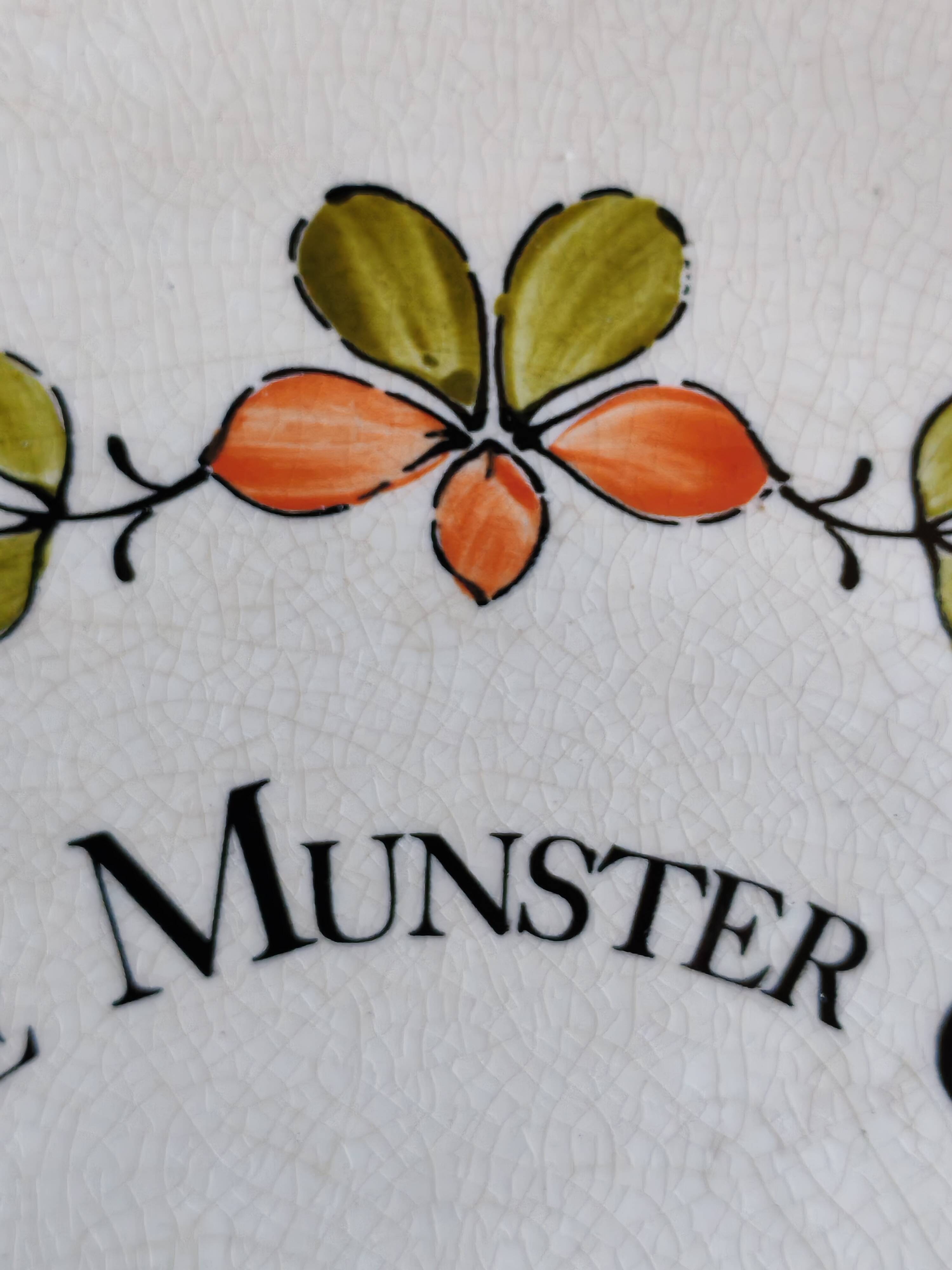 Vintage Cheese Plate Gien France Handmade decor My Kitchen