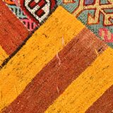 5x6 Yellow and Red Decorative Kilim Carpet, Orientel Kilim Rug, 140x192Cm