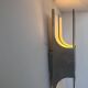 Vintage double wall lamp in metal and perspex, France 1970s