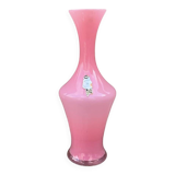 Antique pink opaline vase made in Italy - 1960s