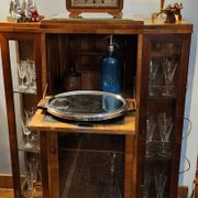 Art deco showcase bar furniture in rosewood veneer. 1930s.
