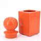 Orange ceramic box by Pino Spagnolo for Sicart Italy