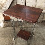 Old Double Tray Harness Wood + Feet Metal Curved Vintage