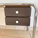 Modernist office 1970 chrome metal and skai