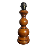 Solid wood table lamp base from the 80s