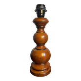 Solid wood table lamp base from the 80s
