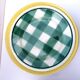 Set of 6 plates made of 50s earthenware / white and yellow in relief