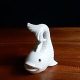 Poisson distributeur de ficelle en céramique blanche