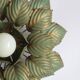 Pair of vintage Italian flower wall or ceiling lights