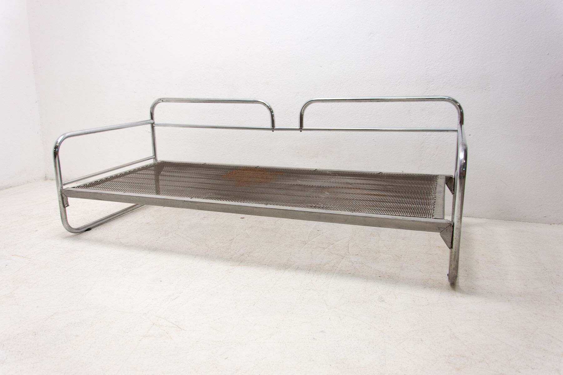 Chromed tubular steel sofa, 1950´s, Czechoslovakia
